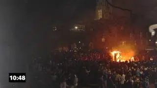 Time-lapse of Duke-UNC Bonfire