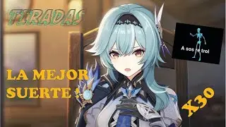 Tirando al banner de Eula 1% probabilidad 99% Fe (termina bien) | Genshin Impact |
