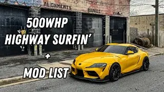 500WHP MK5 SUPRA HIGHWAY SWIMMING | POV DRIVE | MOD LIST | 4K