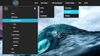 How to Create Responsive DropDown Navigation Menu Using HTML CSS and JavaScript
