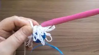 Игрушка-мочалка "Снегурочка".