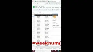 How to find the week number in Google Sheets video #googlesheets #weeknum #googlesheetstips #shorts