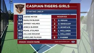 RED & BLUE  NETBALL LINEUPS GRAPHIC FOR VMIX | FULLY CUSTOMIZABLE SPORTS OVERLAY
