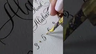 Envelope Addressing Golden Dots | Copperplate Script Suzanne Cunningham