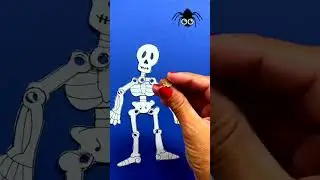 💀 ESQUELETO BAILANDO en  HALLOWEEN 🎃 #shorts #diyhalloween