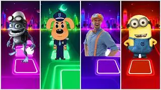 Crazy Frog - Sheriff Labrador - Blippi - Minions - Tiles Hop EDM Rush
