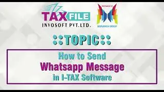 How to Send Whatsaap Message In I TAX Software