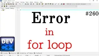 Program for checking error in for loop in C Language || for loop