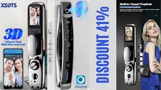 3D Face Real-time Intercom Smart Door Lock Security Face Camera Intelligent Fingerprint Password