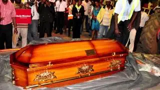 Keron's body at Entebbe