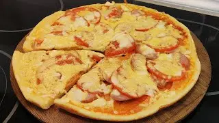 THE FASTEST🍕PIZZA ON A PAN IN 5 MINUTES🍕HOW TO COOK JUICY AND DELICIOUS PIZZA ON A PAN