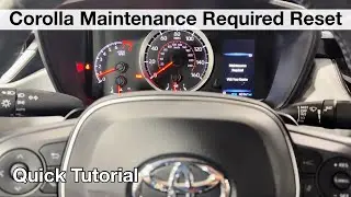 2020 Toyota Corolla Maintenance Required Oil life reset DIY
