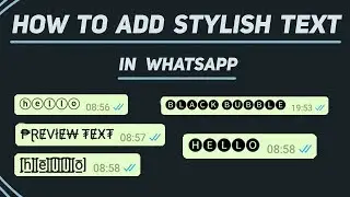 How to send stylish text in whatsapp || Stylish whatsapp text