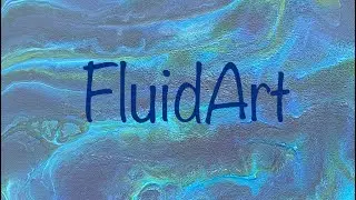 FluidArt Акриловая заливка Цветок на черном фоне