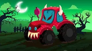 car wash | Tractor car wash | halloween video for kids