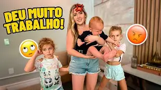 CUIDEI DE 3 CRIANÇAS O DIA INTEIRO!! *dei conta?* 😱