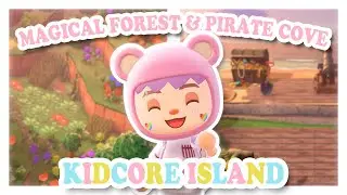 Making a pirate cove with a magical forest | Animal Crossing Kidcore Island pt. 3