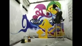 Mural Time Lapse by Yeasua Lara Martinez 2009 HD