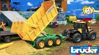 BRUDER TOYS 4WD fastrac sand transport | Tractor video | Toyz Rule