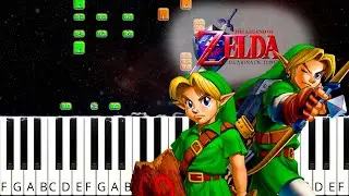 Zelda - Lost Woods - Ocarina of Time  - Piano Tutorial - KeySynth