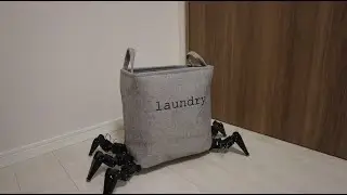 Walking laundry basket