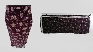 Lastikli etek 💥 Kalıpsız pratik kesim. Tüm bedenlere uygun