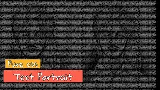 Pure Css Text Portrait Tutorial in Hindi 2021 | HTML CSS Tutorial