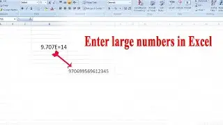 How to enter large numbers in Excel || enter numbers larger than 15 digits into MS Excel