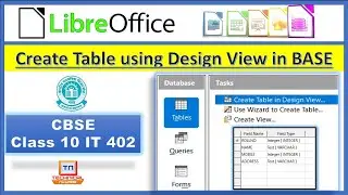 Create Table using Design View in Libre Office Base