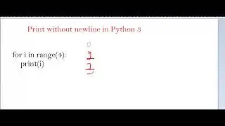 How to print without a new line in python???