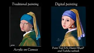 Traditional x Digital Art "Girl with a pearl earring" in my style
