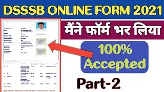 Live- DSSSB ONLINE FORM 2021 ||DSSSB online form 2021 kaise bhare||How to fill DSSSB prt form