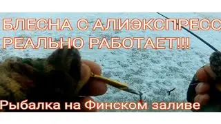 БЛЕСНА С АЛИЭКСПРЕСС,  ЛОВИТ ОКУНЯ!!!!! Ловля окуня зимой.