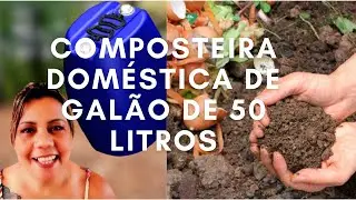 Composteira Doméstica com Tambor de 50 Litros Usado