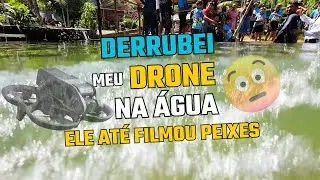 Derrubei meu Drone na água - O Drone Filmou até Peixe no fundo do rio