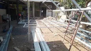 proses semprot Epoxy rangka kanopi