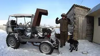 Обзор мини-трактора своими руками! Чистка снега!