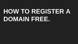 HOW TO: get a FREE DOMAIN, and add it to Cloudflare.