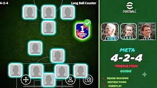 4-2-4 Long Ball Counter Formation ⚡ Squad Build | eFootball 2026 Mobile 🥶