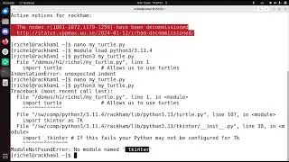 UPPMAX: import turtle