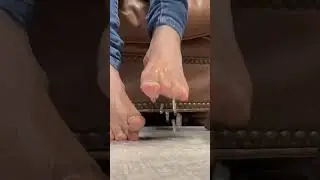 Snippet of ice cold water on my feet , shoeplay no socks