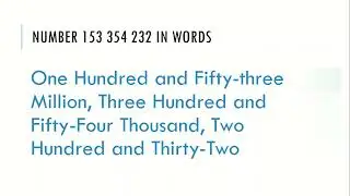 Grade 5 Maths-  Writing 9-Digit Numbers in Words