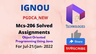 MCS-206 Solved Assignment || JULY-21/JAN 2022 || PGDCA New || IGNOU || DalalTechnologies