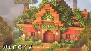 Minecraft: How To Build a ✨🍷 Winery - 🍇 Vineyard 🍇✨ | Snishinka