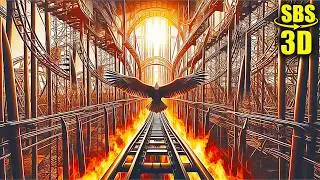 3D FIRE EAGLE | Roller Coaster | VR Vídeo 3D SBS [Google Cardboard • VR Box]