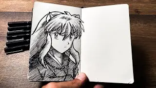 [ASMR] Drawing INUYASHA 🦊🥶 (Real Time)