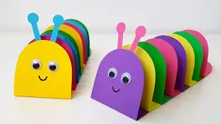 Caterpillar from colored paper Summer paper crafts for kids Paper toys DIY Paper caterpillar