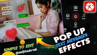 Text message pop up Making |  Bubble Massage Kinemaster | pop up text video editing kinemaster 