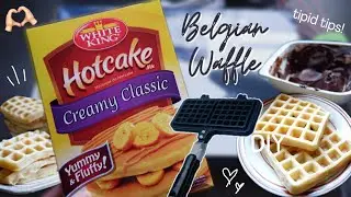 DIY BELGIAN WAFFLE♡ (Unboxing of Waffle Pan Maker) +ASMR | Zai