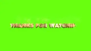 Thanks for watching Gold Text animation Green Screen Effects | 100% Free